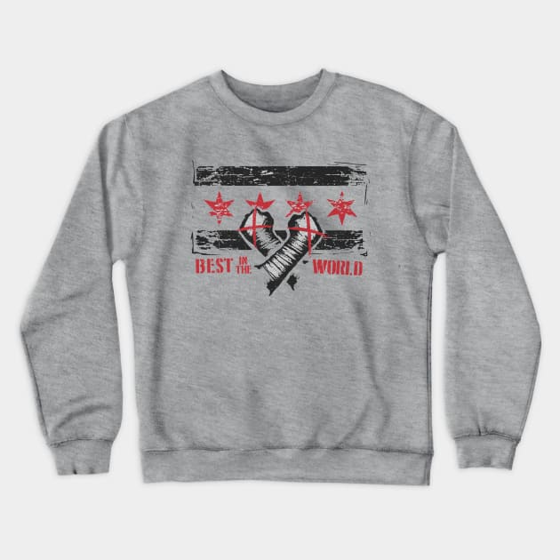 CM Punk Chicago Flag Crewneck Sweatshirt by MunMun_Design